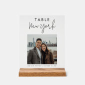 Huwelijksreis Bestemming Aangepaste Fotolijst Acryl Bord (Voorkant)