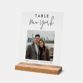 Huwelijksreis Bestemming Aangepaste Fotolijst Acryl Bord (Hoek)