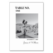 Huwelijksreis Bestemming Foto & Aangepaste Namen Kaart (Achterkant)