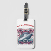 Huwelijksreis Cruise 2024, net getrouwd, Valentijn Bagagelabel (Voorkant (verticaal))