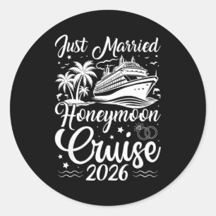 Huwelijksreis Cruise Overeenkomende Gekoppelde Ech Ronde Sticker
