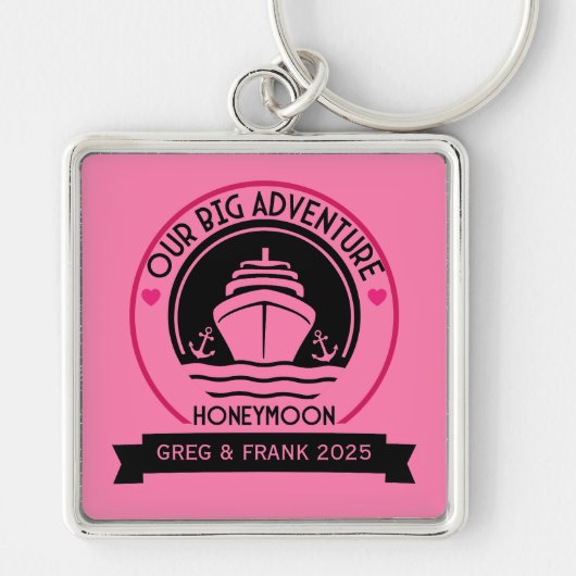 Huwelijksreis Cruise Sleutelhanger (Voorkant)