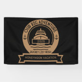 Huwelijksreis Cruise Spandoek (Horizontaal)