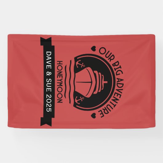 Huwelijksreis Cruise Spandoek (Horizontaal)