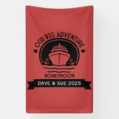 Huwelijksreis Cruise Spandoek (Verticaal)