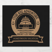 Huwelijksreis Cruise Sparkling Wijnetiket (Enkel label)