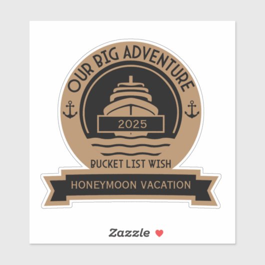 Huwelijksreis Cruise Sticker (Vel)