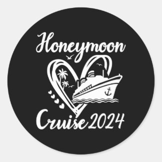 Huwelijksreis Cruise Voor Couples 2024 Zeilen Ronde Sticker