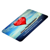 Huwelijksreis Cruiseschip Cabine deur marker hart Magneet (Linkerzijde)