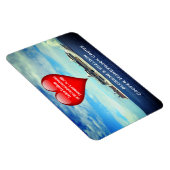 Huwelijksreis Cruiseschip Cabine deur marker hart Magneet (Rechterzijde)