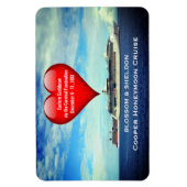 Huwelijksreis Cruiseschip Cabine deur marker hart Magneet (Verticaal)