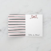 Huwelijksreis Dank u Foto Hand Getrokken Boog Bedankkaart (Binnen)