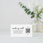 Huwelijksreis die goed Kaart w QR codetussenvoegse (Staand voorkant)