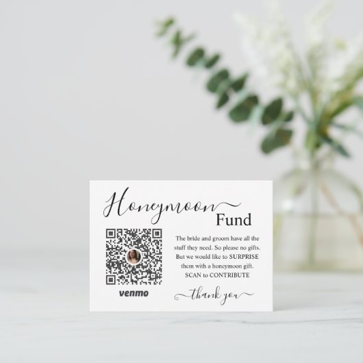 Huwelijksreis Fonds Cadeauregister Informatiekaartje (Staand voorkant)