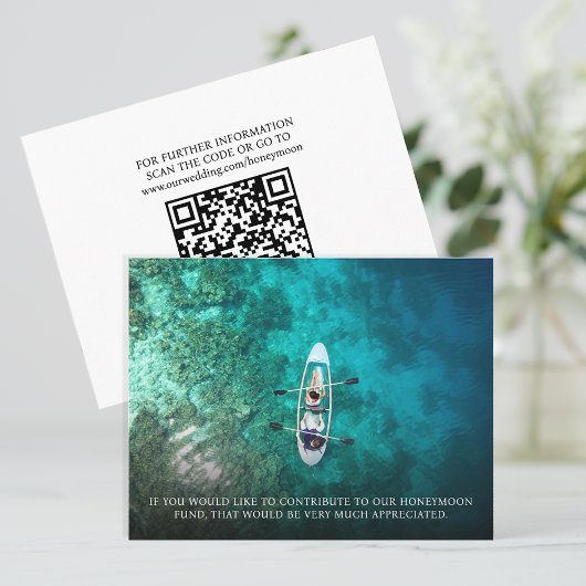 Huwelijksreis Fonds Gift Donatie QR Code Informatiekaartje