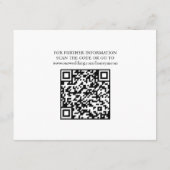 Huwelijksreis Fonds Gift Donatie QR Code Informatiekaartje (Achterkant)