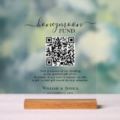 Huwelijksreis Fonds Met QR Code Acryl Bord (Neutraal)