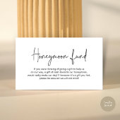 Huwelijksreis Fonds, Modern Handgeschreven Script Informatiekaartje