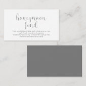 Huwelijksreis fonds, Modern Minimaal Informatiekaartje (Voorkant / Achterkant)