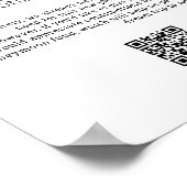 Huwelijksreis fonds moderne cash qr code poster (Hoek)