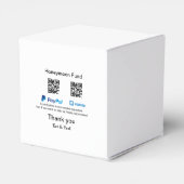 Huwelijksreis Fonds PayPal Venmo QR code bedankt Bedankdoosjes (Achterkant)