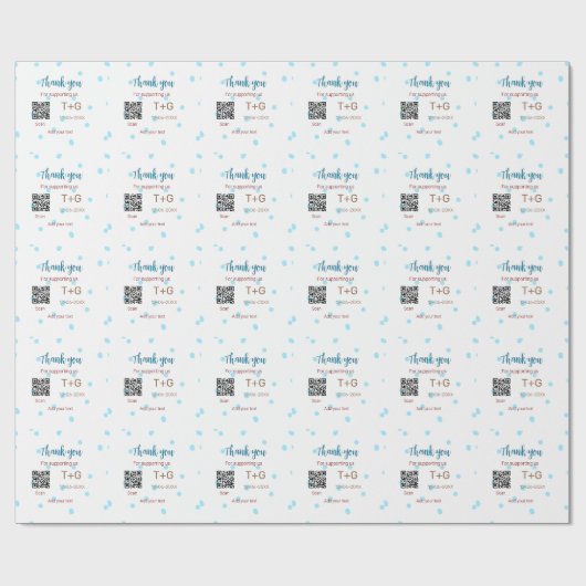 Huwelijksreis fonds QR-code koppel naam bruiloft Cadeaupapier (Vlak)