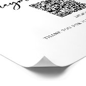 Huwelijksreis fonds QR Code Trouwbord Poster (Hoek)