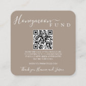 Huwelijksreis fonds Qr kaart met Foto (Voorkant)
