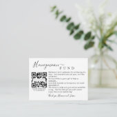 Huwelijksreis fonds Qr kaart met Foto (Staand voorkant)