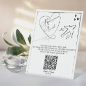 Huwelijksreis Fonds teken Bruiloft Cash Gift Reclamebord Met Voetstuk