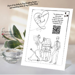 Huwelijksreis Fonds teken Bruiloft Cash Gift Reclamebord Met Voetstuk