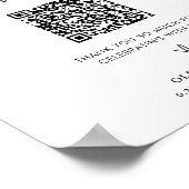 Huwelijksreis Fonds teken, Huwelijksreis QR Code F Poster (Hoek)