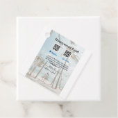 Huwelijksreis fonds venomo paypal donatie Q R stel Bedankjes Labels (In situ)