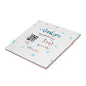 Huwelijksreis fonds Voeg QR-code echtpaarnaam brui Tegeltje (Zijkant)