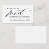 Huwelijksreis Fonds, Wens, Modern Classy Informatiekaartje (Voorkant / Achterkant)