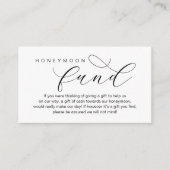 Huwelijksreis Fonds, Wens, Modern minimaal Informatiekaartje (Voorkant)