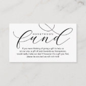 Huwelijksreis Fonds, Wens, Modern minimaal Informatiekaartje (Voorkant)