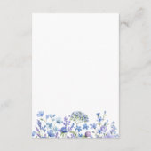 Huwelijksreis Fonds Wildflower Periwinkle Bruiloft Informatiekaartje (Achterkant)