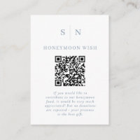 Huwelijksreis Fonds Wit | Stof Blauw QR Code Wensl