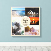Huwelijksreis Foto Collage Canvas Afdruk (Insitu (Houten vloer))