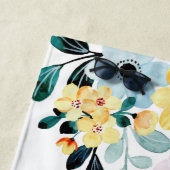 Huwelijksreis Geschenken Persoonlijk Bloemmotief Strandlaken (In situ)