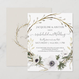 Huwelijksreis Grijs in witte bloemen Eucalyptus Kaart