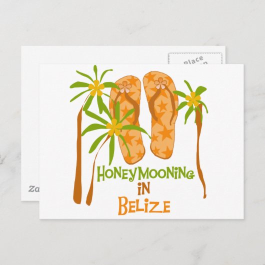 Huwelijksreis in Belize Briefkaart (Voorkant / Achterkant)