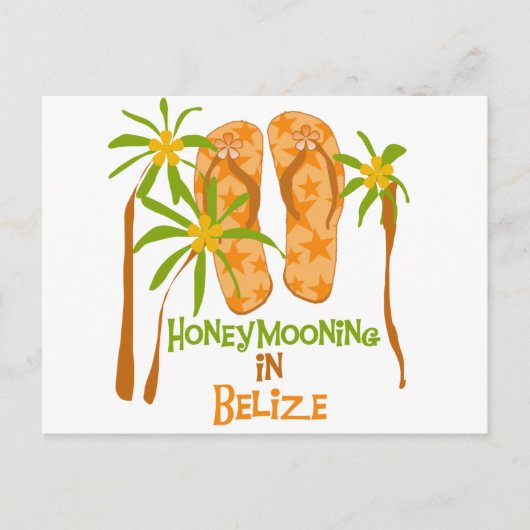 Huwelijksreis in Belize Briefkaart (Voorkant)