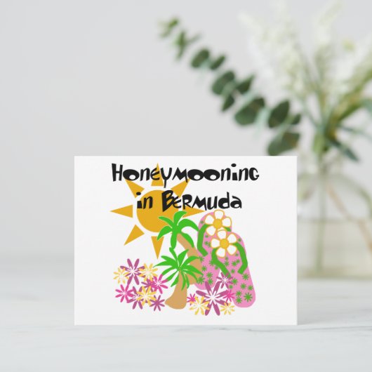 Huwelijksreis in Bermuda Briefkaart (Staand voorkant)