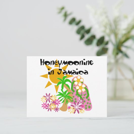 Huwelijksreis in Jamaica Briefkaart (Staand voorkant)