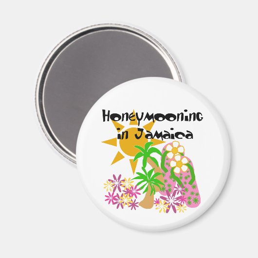 Huwelijksreis in Jamaica Magneet (Voorkant / Achterkant)