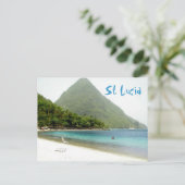 huwelijksreis in Saint Lucia Briefkaart (Staand voorkant)