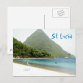 huwelijksreis in Saint Lucia Briefkaart (Voorkant / Achterkant)