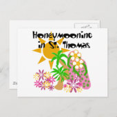 Huwelijksreis in St. Thomas Briefkaart (Voorkant / Achterkant)